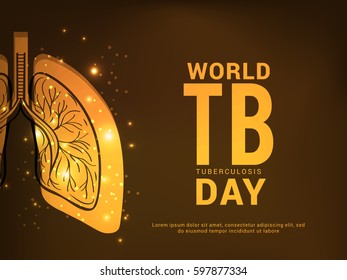 World Tuberculosis Day Poster Or Banner Background.