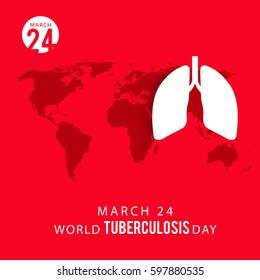 World Tuberculosis Day Poster Or Banner Background.