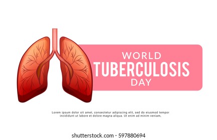 World Tuberculosis Day Poster Or Banner Background.