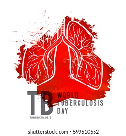 World Tuberculosis Day Poster Or Banner Background.
