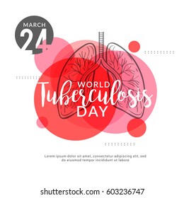 World Tuberculosis Day Poster Or Banner Background.