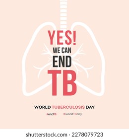 Día Mundial de la Tuberculosis, Social Media Digital Marketing Post Vector de plantilla, TB