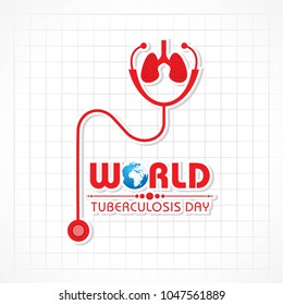 World Tuberculosis Day Vector Illustration. Suitable for greeting card, poster and banner.
