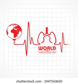 World Tuberculosis Day Vector Illustration. Suitable for greeting card, poster and banner.