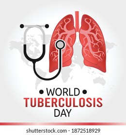 World Tuberculosis Day Vector Illustration. Suitable for greeting card poster and banner.	