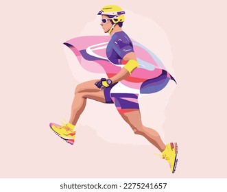 Ilustración vectorial del Día Mundial de la Tuberculosis, con personajes de personas corriendo con pulmones completos, pulmones sanos