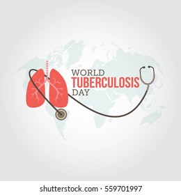 World Tuberculosis Day Vector Illustration. Suitable for greeting card, poster and banner.