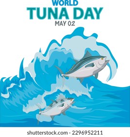 World tuna day, Bluefin tuna swing in the water  