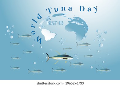 world tuna day concept. may 02. illustration vector