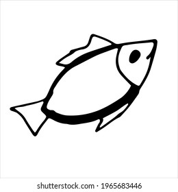 world tuna day, doodle style fish, simple for logo, single line fish, fish logo, simple fish illustration, vector illustration