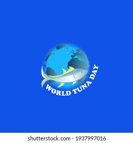 Día mundial del atún. vector de ilustración