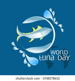 world tuna day logo. illustration vector