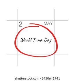Día Mundial del Atún, 2 de mayo - fecha calendario.