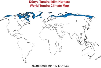 World Tundra Climate Map, illustrator