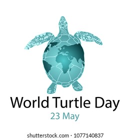 World Turtle Day 23 May background. Vector illustration