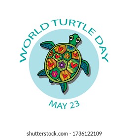 World Turtle Day, 23 May. Poster concept.