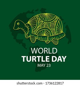 World Turtle Day, 23 May. Poster concept.