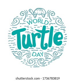 World Turtle Day, 23 May. Poster concept.