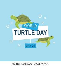 World Turtle Day background. Awareness, Conservation, Wildlife. vector illustration.