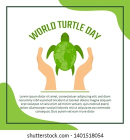 World turtle day campaign-vector illustration background