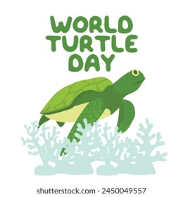 World Turtle Day design template. turtle vector design. vector eps 10. flat design.