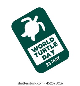 World Turtle Day Design Template. Vector illustration. Flat Style Design