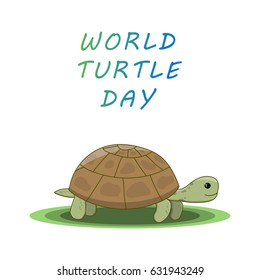 World Turtle Day. Design template for poster, card, brochure, banner - vector illustration