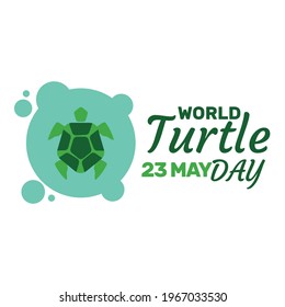 World Turtle Day Logo Vector Template Design