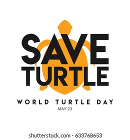 World Turtle Day Logo Vector Template