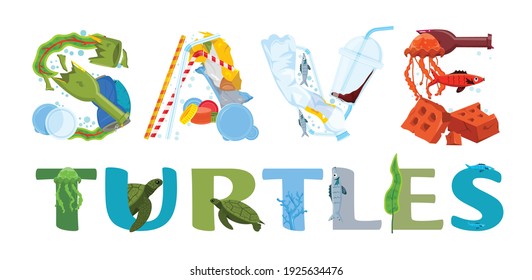 World turtle day in May. International event. Save oceans and seas. Ecological problem. Environmental crisis. National awareness. Editable vector illustration in a  flat cartoon style.