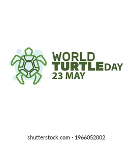 World Turtle Day observed on May 23th every year. Vector illustration