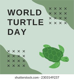 world turtle day poster suitable for social media post