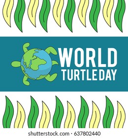 World Turtle Day. Suitable for banner, poster, greeting card, mug, shirt, template and print advertising. Vector Illustration
