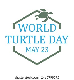 World Turtle Day Template Design. World oceans day concept, turtle underwater with many beautiful coral, help to protect animal and environment