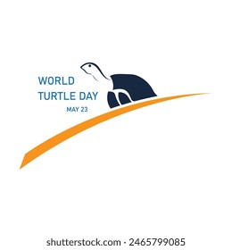 World Turtle Day Template Design. World oceans day concept, turtle underwater with many beautiful coral, help to protect animal and environment