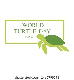 World Turtle Day Template Design. World oceans day concept, turtle underwater with many beautiful coral, help to protect animal and environment