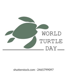 World Turtle Day Template Design. World oceans day concept, turtle underwater with many beautiful coral, help to protect animal and environment