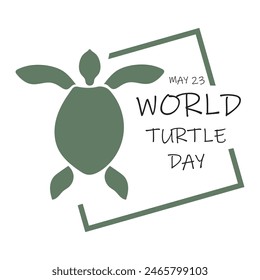 World Turtle Day Template Design. World oceans day concept, turtle underwater with many beautiful coral, help to protect animal and environment