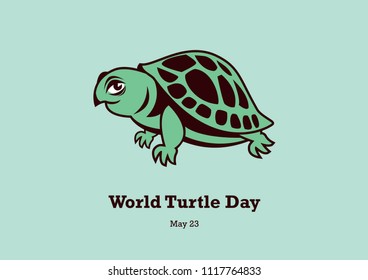 World Turtle Day Illustration Turtle Cartoon Stock Illustration 1117770416