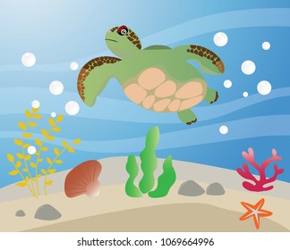 World turtle day vector illustration.