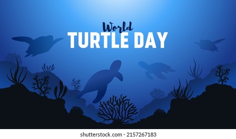 World Turtle Day vector illustration. Suitable for Poster, Banners, campaign and greeting card.