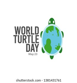 World turtle Day vector template.  Design for commemoration of the big day. Vector for greeting cards or print.
