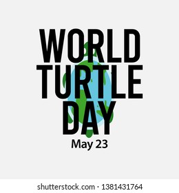 World turtle Day vector template.  Design for commemoration of the big day. Vector for greeting cards or print.