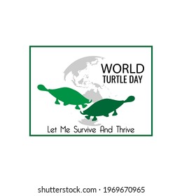 world turtle day web banner design. illustration vector