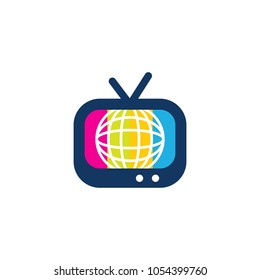 World Tv Logo Icon Design