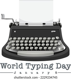 World Typing Day Banner Design illustration