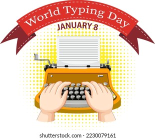 Ilustración World Typing Day Banner Design