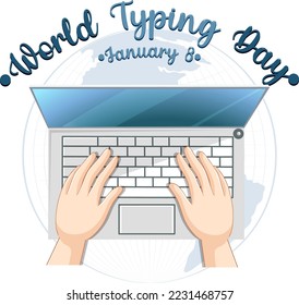 World Typing Day Banner Design illustration