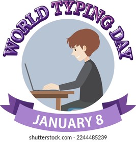 Ilustración World Typing Day Banner Design