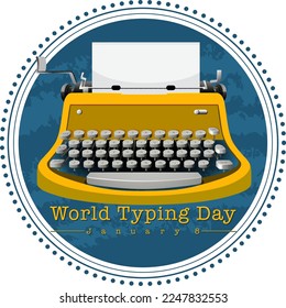 World Typing Day Banner Design illustration